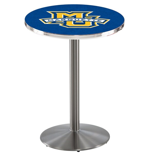 Holland Bar Stool Co 36" Stainless Steel Marquette Pub Table L214S3628Mrqtte - main
